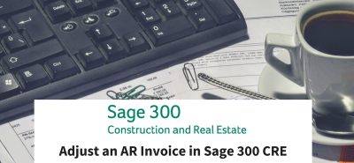 Adjustments in Sage 300 CRE