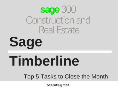 Timberline Month End Close