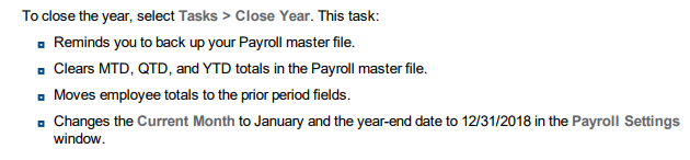 close the year in Sage 300 CRE