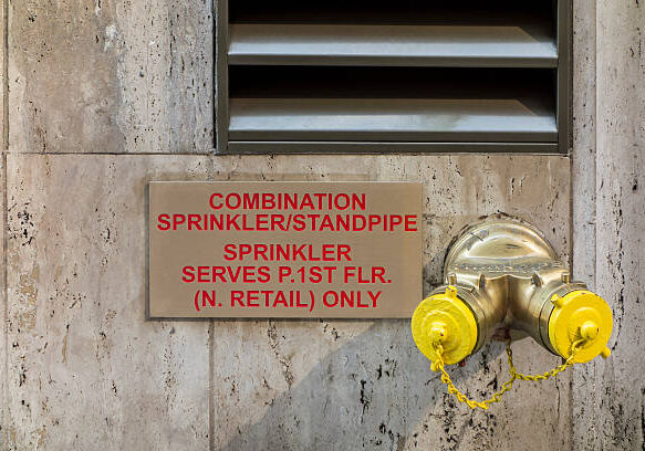 Standpipe and sprinkler on New York city office building