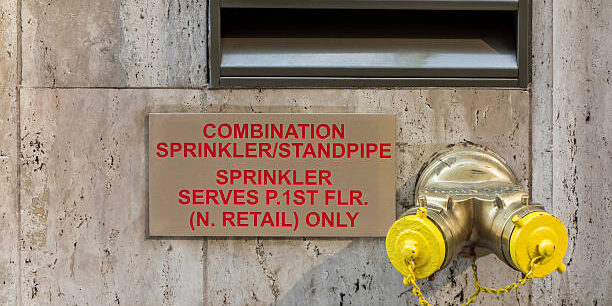 Standpipe and sprinkler on New York city office building